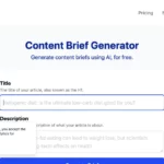 Content brief generator